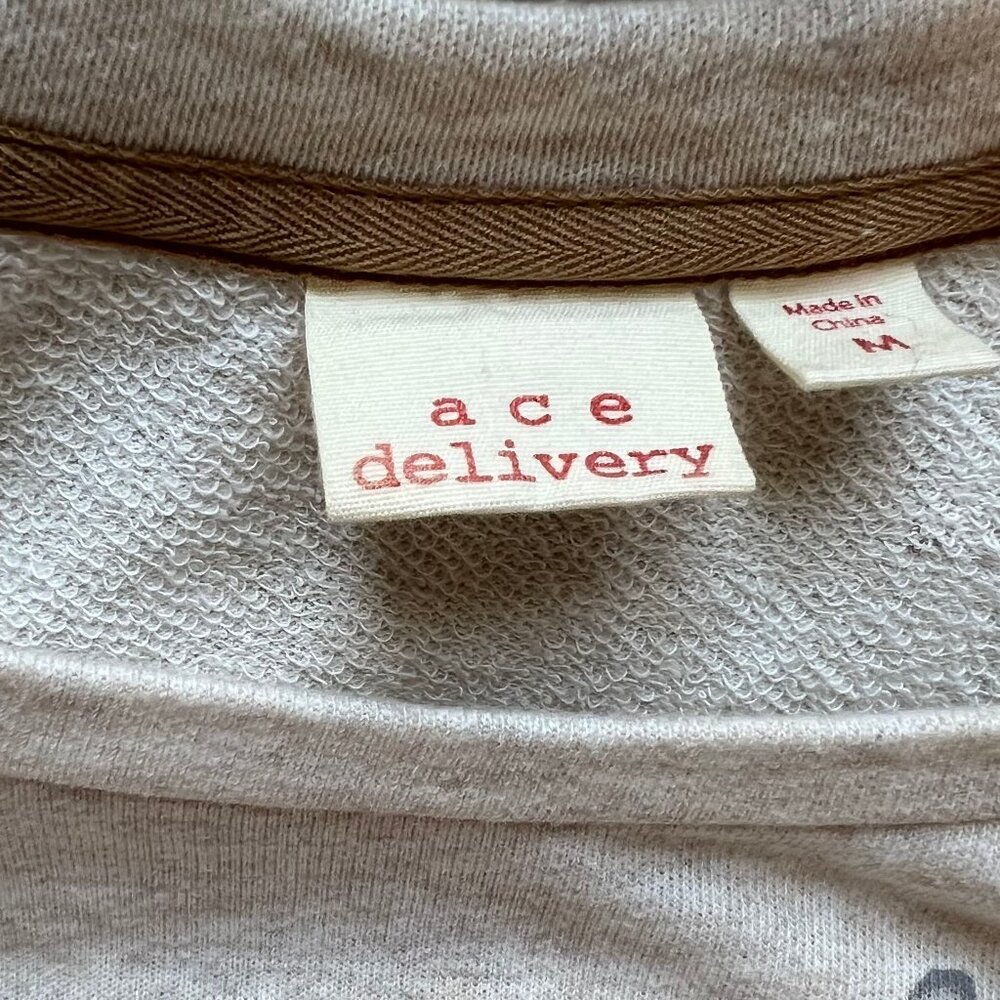 Women's Ace Delivery Frenchie Crewneck Sweater Size L Used/Like New - Picture 3 of 4